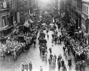 Punishments Prints: The funeral procession of executed leftists Bartolomeo Vanzetti and Nicola Sacco was attended by thousands in Boston