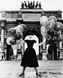 Balloons Prints: FUNNY FACE, Audrey Hepburn, in a Givenchy cocktail dress, 1957