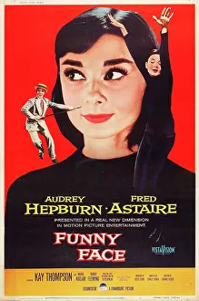 Images Dated 15th May 2013: FUNNY FACE, l-r: Fred Astaire, Audrey Hepburn on US poster art, 1957