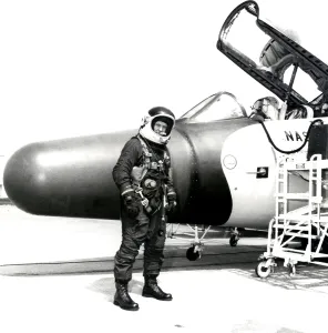 Records Prints: Future astronaut Sullivan, wearing a high altitude pressure suit