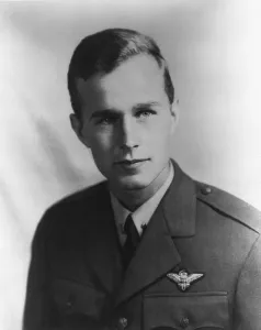 Young Man Prints: Future US President George H.W. Bush as a Navy pilot during World War II. Ca. 1942