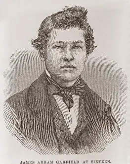 Garfield Prints: Future US President James Abram Garfield at sixteen in 1848