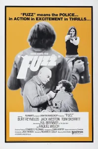 Aiming Prints: FUZZ, US poster, Raquel Welch (top), Yul Brynner (bottom left), 1972