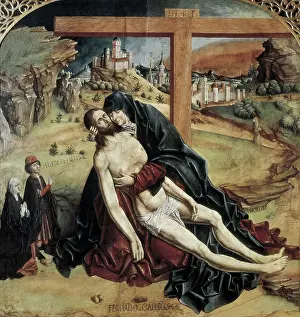 Salamanca Prints: GALLEGO, Fernando (1440-1507). Piet with Two Donors