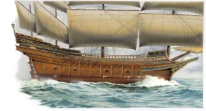 Colonies Prints: Galleon. Painting. AISA/Everett Collection (41597)**US SALES ONLY**