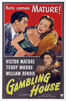 Terry Prints: GAMBLING HOUSE, from left: Victor Mature, Terry Moore, William Bendix, 1950