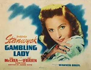 Stanwyck Prints: GAMBLING LADY, US lobbycard, Barbara Stanwyck, 1934