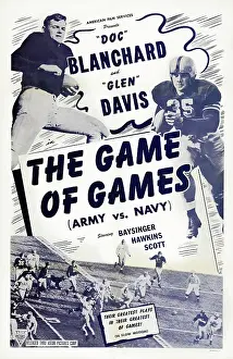 Football Uniform Prints: THE GAME OF GAMES, US poster art, from left: Felix Doc Blanchard, Glen Davis, 1940s