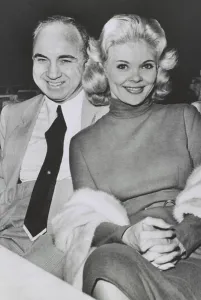 Girlfriend Prints: Gangster Mickey Cohen with stripper Candy Barr following her performance at the Club Largo