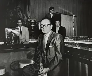 Cuba Prints: Gangster Santo Trafficante sitting on a stool in his Sans Souci Night Club in Havana