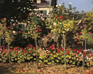 1866 Prints: Garden at Sainte Adresse, by Claude Monet