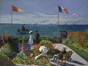 Coast Prints: Garden at Sainte-Adresse, by Claude Monet