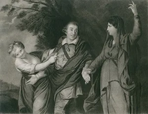 1700s Prints: GARRICK BETWEEN TRAGEDY AND COMEDY