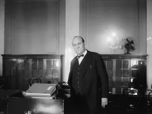Tea Pot Dome Prints: Gaston B. Means (1879-1838) testifying before the Senate committee investigating the Teapot Dome scandal on March 14