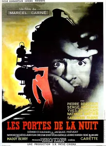 Hands On Face Prints: GATES OF THE NIGHT, (aka LES PORTES DE LA NUIT), French poster, Yves Montand, 1946
