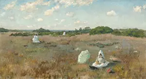 Scrubs Prints: Gathering Autumn Flowers, by William Merritt Chase