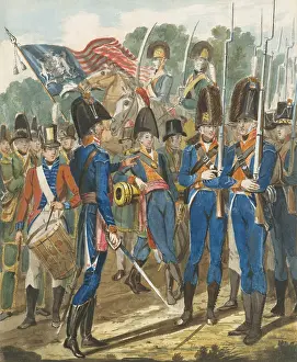 Standards Prints: A gathering of militias, in Philadelphia, c. 1811-13