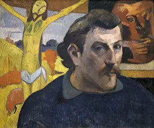 Gauguin Prints: GAUGUIN, Paul (1848-1903). The Artist with the Yellow Christ