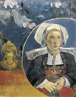 Gauguin Prints: GAUGUIN, Paul (1848-1903). The Beautiful Angele (Madame Angele Satre)