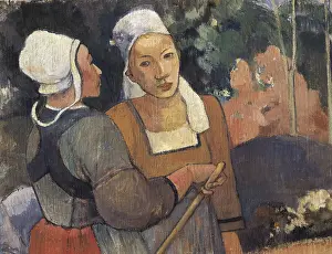 Gauguin Prints: GAUGUIN, Paul (1848-1903). Two Breton Women on the Road