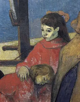 Gauguin Prints: GAUGUIN, Paul (1848-1903). The Schuffenecker Family, or Schuffenecker's Studio. 1889