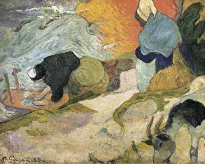 1888 Prints: GAUGUIN, Paul (1848-1903). Washerwomen of Arles