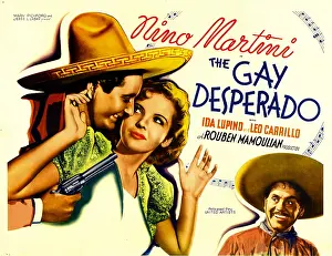 Sombrero Prints: THE GAY DESPERADO, from left: Nino Martini, Ida Lupino, Leo Carrillo, 1936