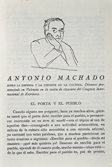 Antonio 1875 1939 Prints: GAYA, Ramon (1910); MACHADO, Antonio (1875-1939). Spanish poet from the Generation of 1898