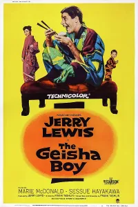 Mccarthy Prints: THE GEISHA BOY, US poster art, from left: Nobu McCarthy, Jerry Lewis, Robert Hirano, 1958