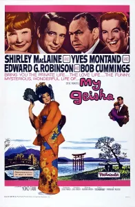 Maclaine Prints: MY GEISHA, US poster, top from left: Shirley MacLaine, Yves Montand, Edward G