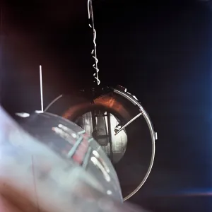 Space Travel Prints: Gemini 8 spacecraft approaching the Agena Target Docking vehicle
