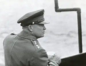 English Channel Prints: Gen. Dwight Eisenhower sailing to the Normandy landing site the day after the D-Day invasion