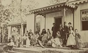 Informal Prints: Gen. Samuel P. Heintzelman and group of women and children