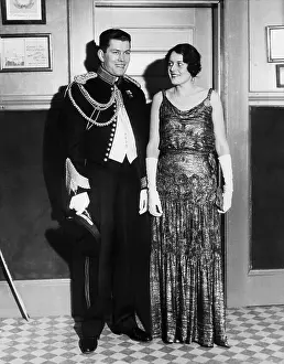 Socialite Prints: Gene Tunney and wife Polly Lauder Tunney in formal attire