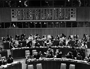 1970s Candids Prints: UN General Assembly legal committee members call for a study of world terrorism