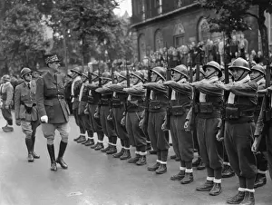 Inspection Prints: General Charles de Gaulle, inspecting Free French Forces during Bastille Day ceremonies in London