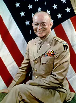 Three Quarters Length Prints: General Dwight Eisenhower in a 1945