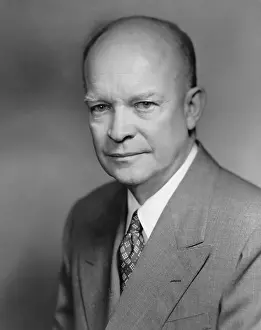 Politicians Republicans Prints: General Dwight Eisenhower. 1952 portrait by Bachrach. - (BSLOC_2014_16_49)