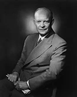 Politicians Republicans Prints: General Dwight Eisenhower. 1952 portrait by Bachrach. - (BSLOC_2014_16_51)