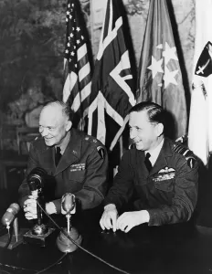 Lcgr1310 Prints: General Dwight Eisenhower announces Germany's unconditional surrender on May 7, 1945