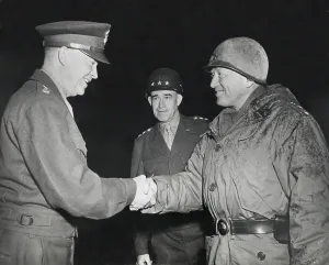 Lcgr1310 Prints: General Dwight Eisenhower shakes hands with Gen