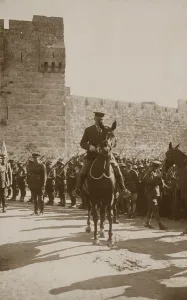 Equestrian Prints: General Edmund Allenby leaving Jerusalem after reading the proclamation of martial law following the British capture of