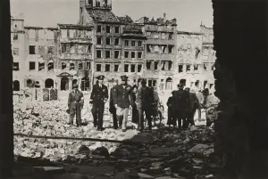 Poland Prints: General Eisenhower and others in ruined Warsaw, Feb. 20, 1946