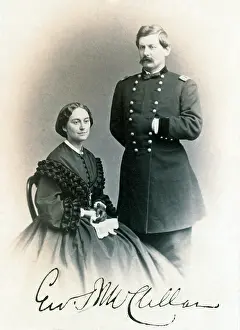 Images Dated 20th February 2009: General George B. McClellan and his wife