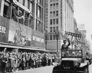 Jeep Prints: General George Patton receives the crowd's cheers in Los Angeles