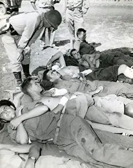 Posture Prints: General George Patton talking to casualties in 1943 during World War 2