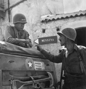 Lyle Prints: General George Patton talking with Col