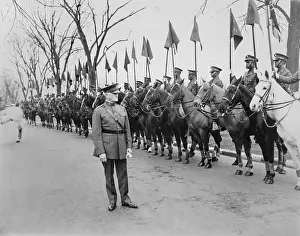 Equestrian Prints: General John Pershing reviewing Buffalo Soldiers of the African American Tenth Cavalry
