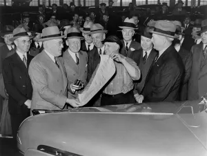 Industrialists Prints: General Motors executives commemorate the production of GM's 25