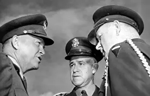 General Prints: General Omar N. Bradley (ctr) with